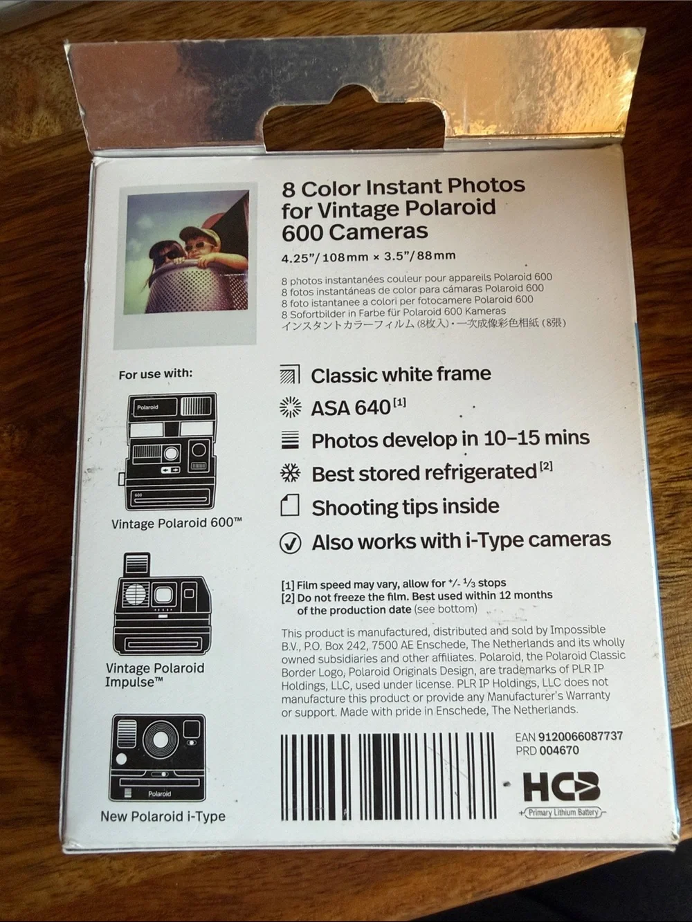 Polaroid OneStep 2 White and Black Instant Camera with Red Accent